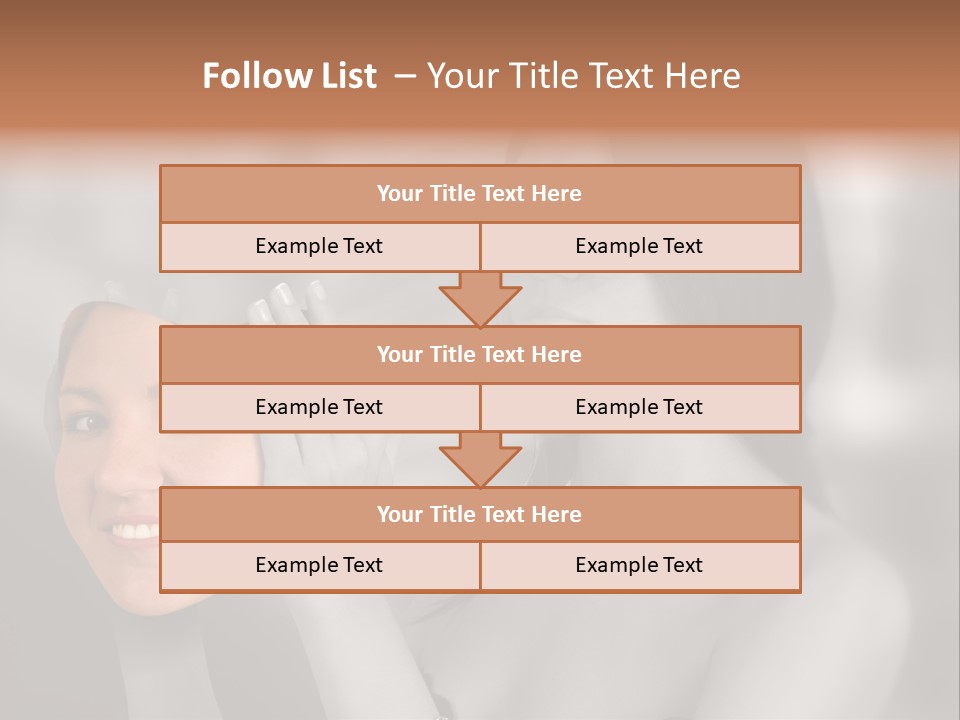 A Woman Holding Her Hands Up To Her Face PowerPoint Template