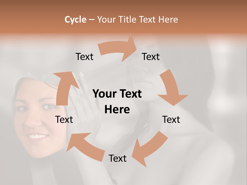 A Woman Holding Her Hands Up To Her Face PowerPoint Template