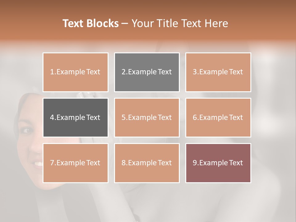 A Woman Holding Her Hands Up To Her Face PowerPoint Template