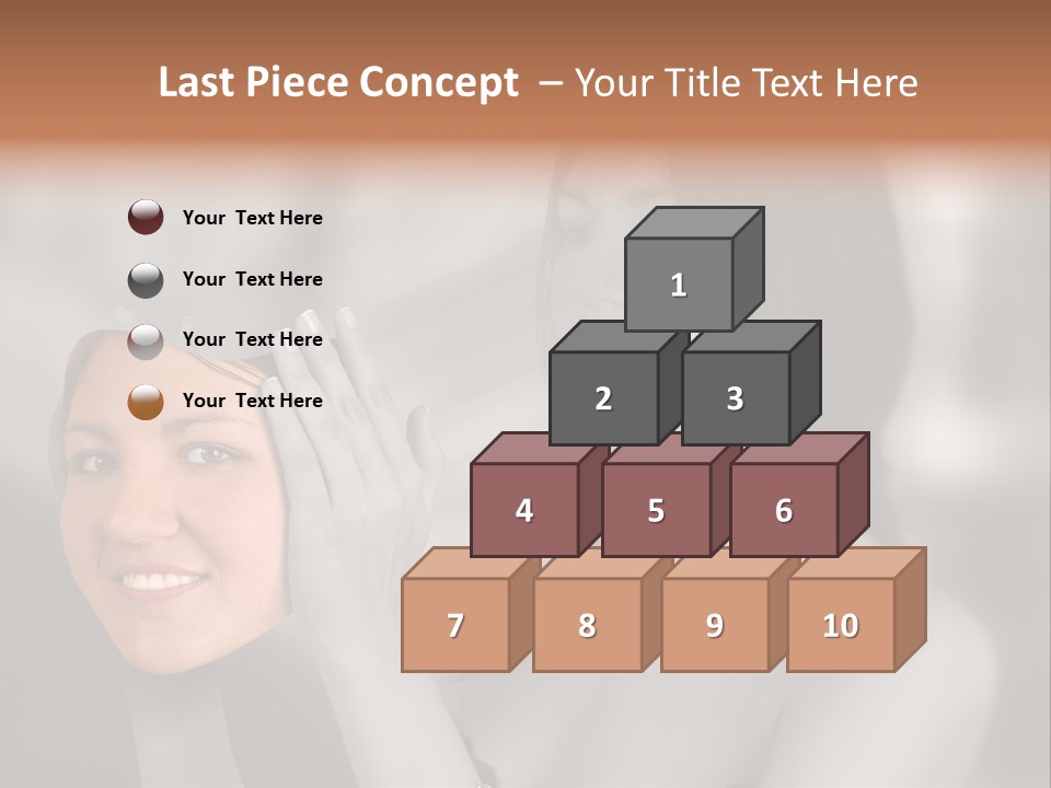 A Woman Holding Her Hands Up To Her Face PowerPoint Template