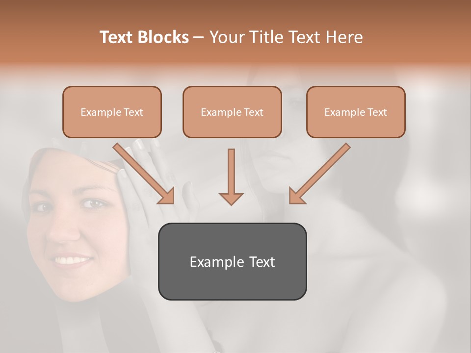 A Woman Holding Her Hands Up To Her Face PowerPoint Template