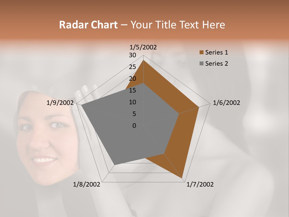 A Woman Holding Her Hands Up To Her Face PowerPoint Template