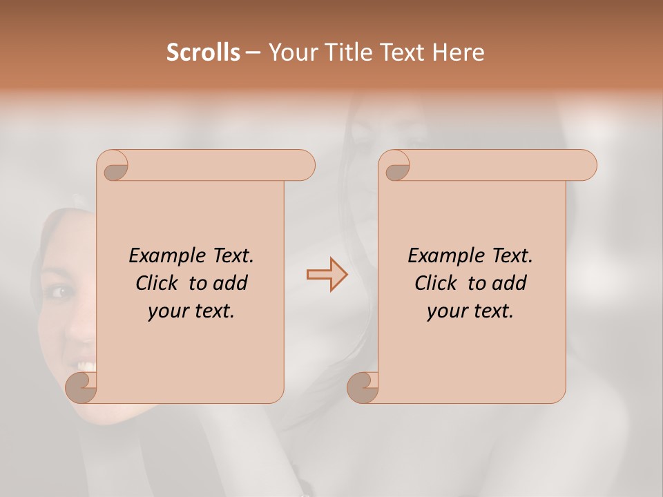 A Woman Holding Her Hands Up To Her Face PowerPoint Template