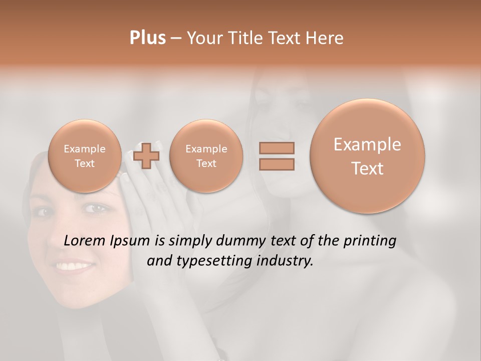 A Woman Holding Her Hands Up To Her Face PowerPoint Template
