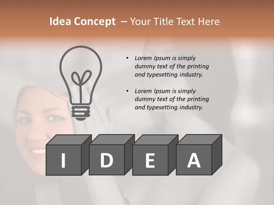 A Woman Holding Her Hands Up To Her Face PowerPoint Template