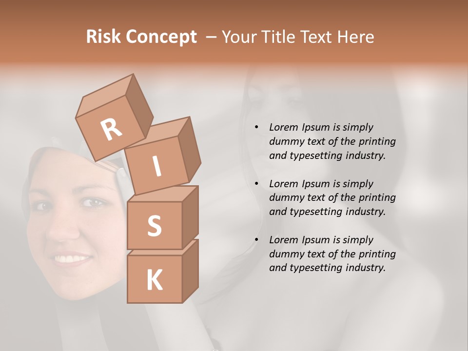 A Woman Holding Her Hands Up To Her Face PowerPoint Template