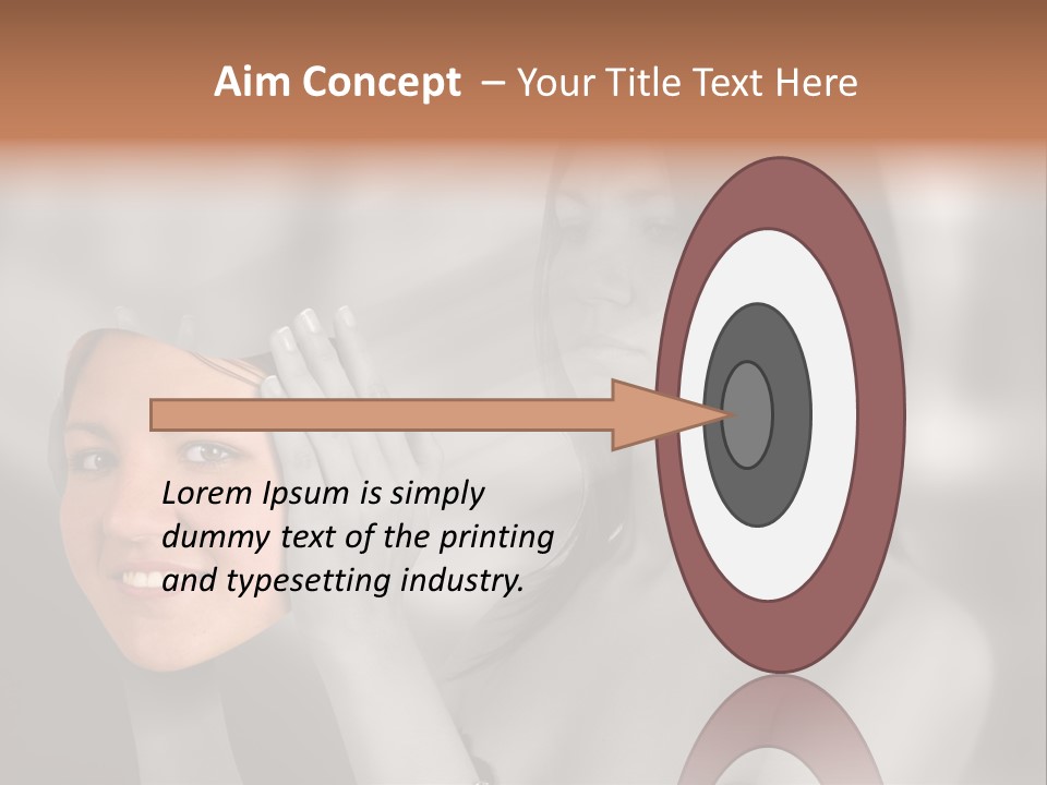 A Woman Holding Her Hands Up To Her Face PowerPoint Template