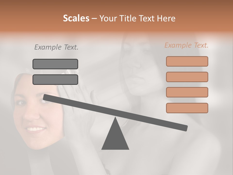 A Woman Holding Her Hands Up To Her Face PowerPoint Template