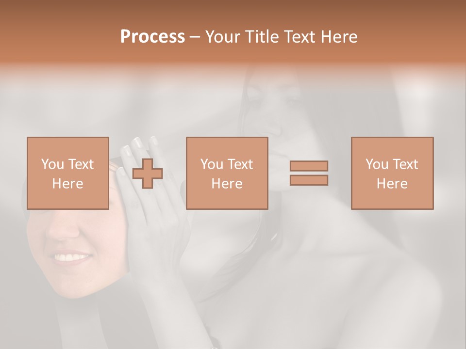 A Woman Holding Her Hands Up To Her Face PowerPoint Template