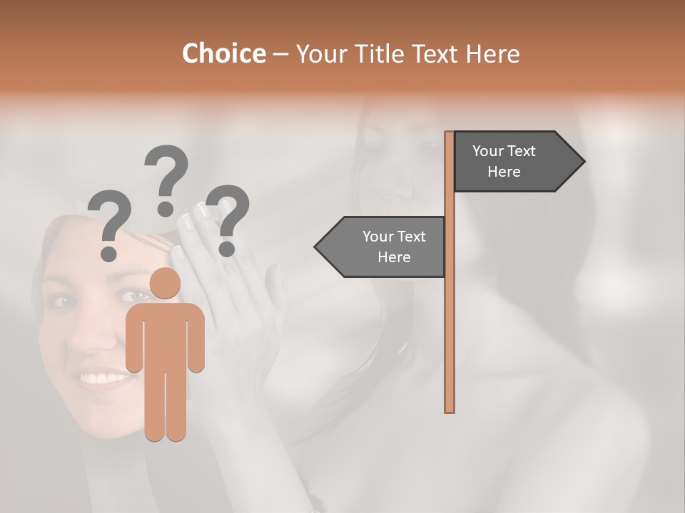 A Woman Holding Her Hands Up To Her Face PowerPoint Template