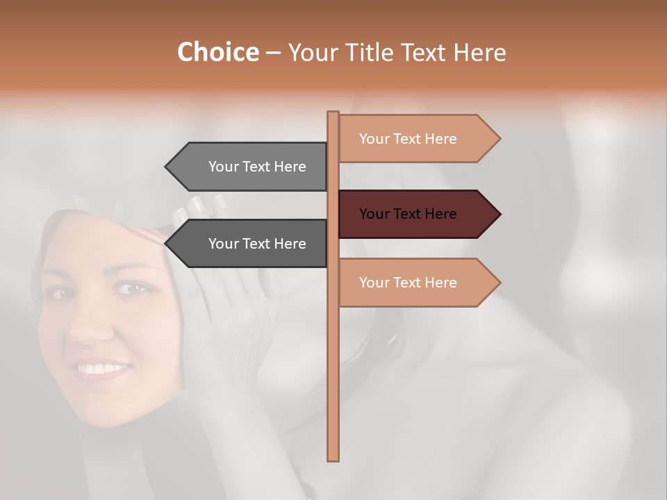 A Woman Holding Her Hands Up To Her Face PowerPoint Template