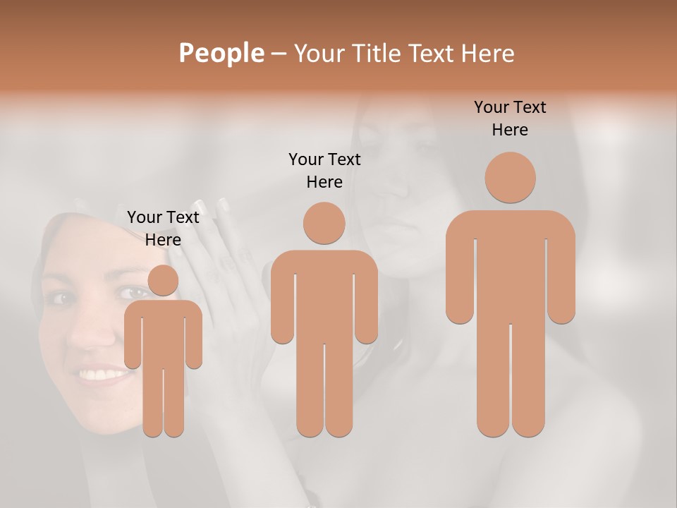 A Woman Holding Her Hands Up To Her Face PowerPoint Template