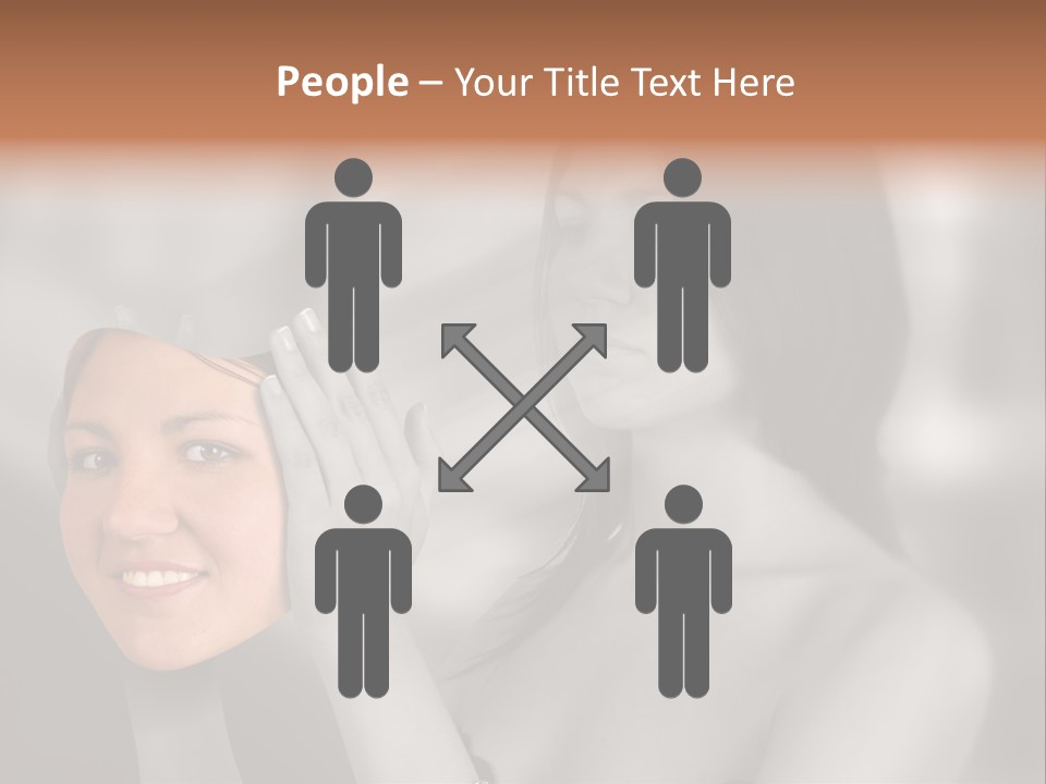 A Woman Holding Her Hands Up To Her Face PowerPoint Template