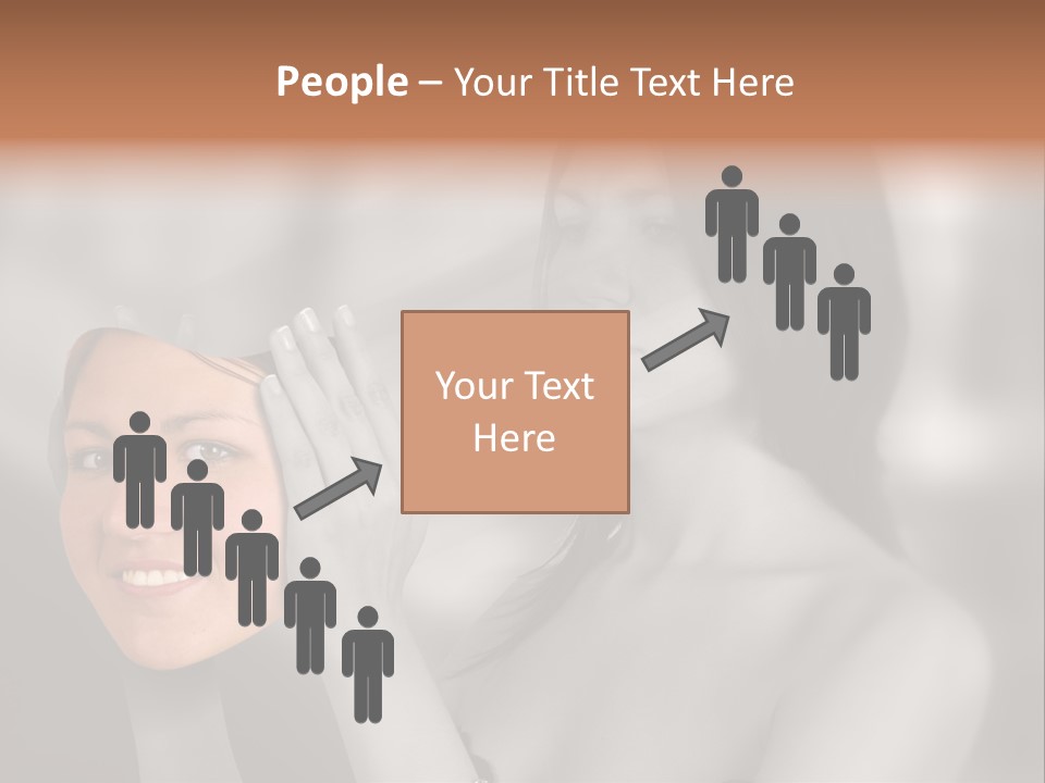 A Woman Holding Her Hands Up To Her Face PowerPoint Template