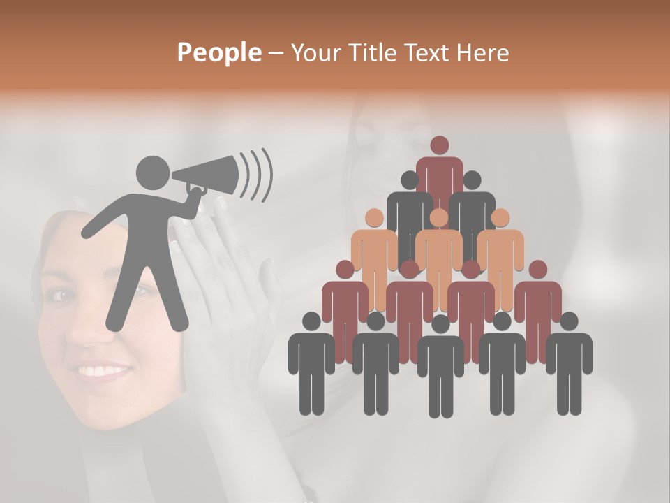 A Woman Holding Her Hands Up To Her Face PowerPoint Template