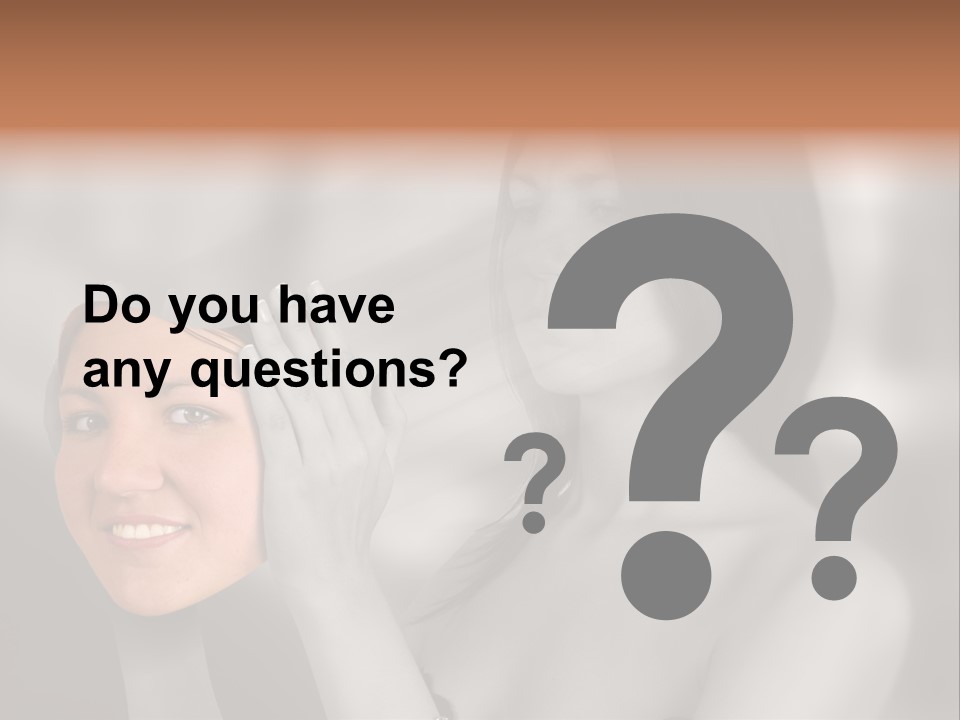 A Woman Holding Her Hands Up To Her Face PowerPoint Template