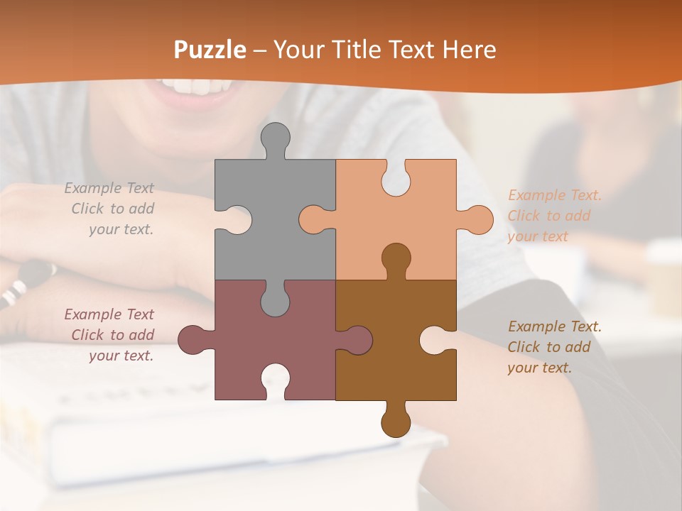 Little Boy Hard At Work PowerPoint Template