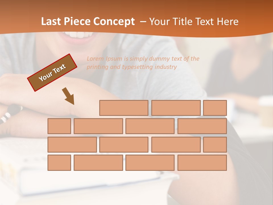 Little Boy Hard At Work PowerPoint Template