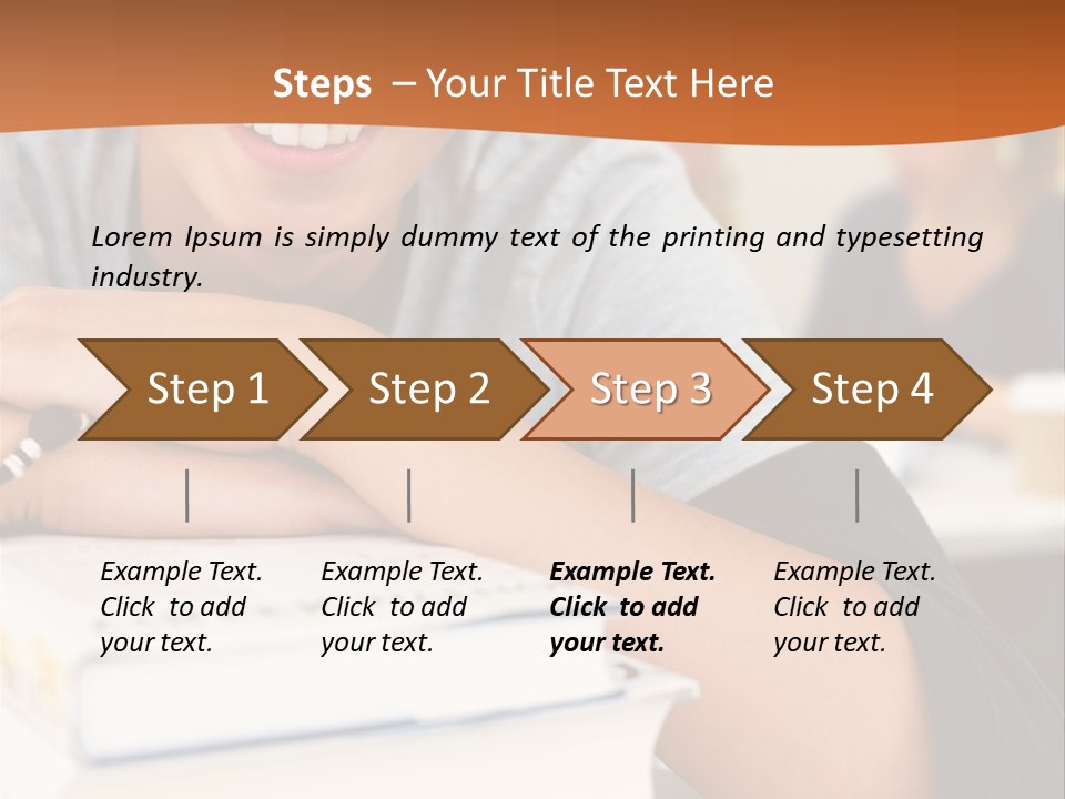 Little Boy Hard At Work PowerPoint Template