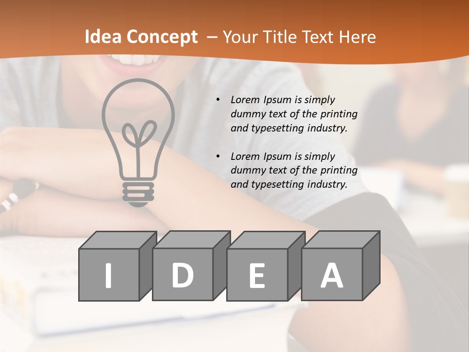 Little Boy Hard At Work PowerPoint Template