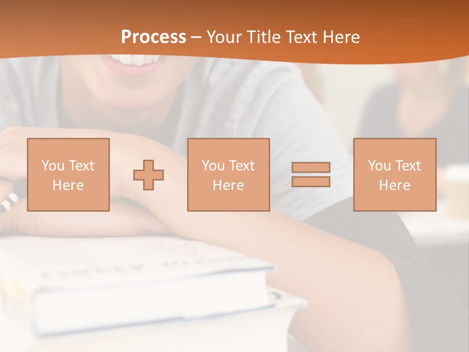 Little Boy Hard At Work PowerPoint Template