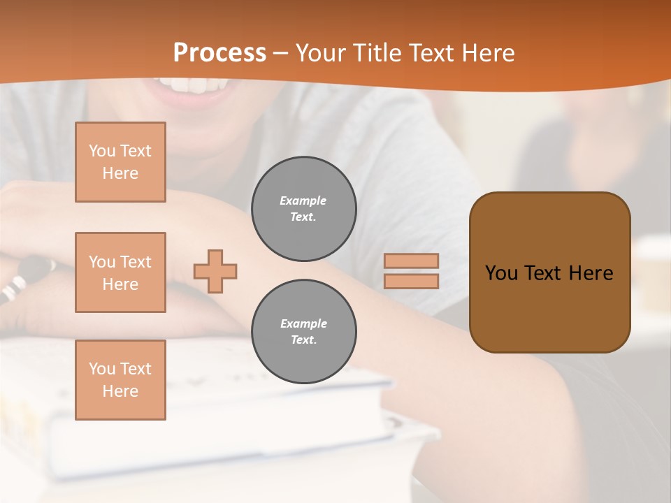 Little Boy Hard At Work PowerPoint Template