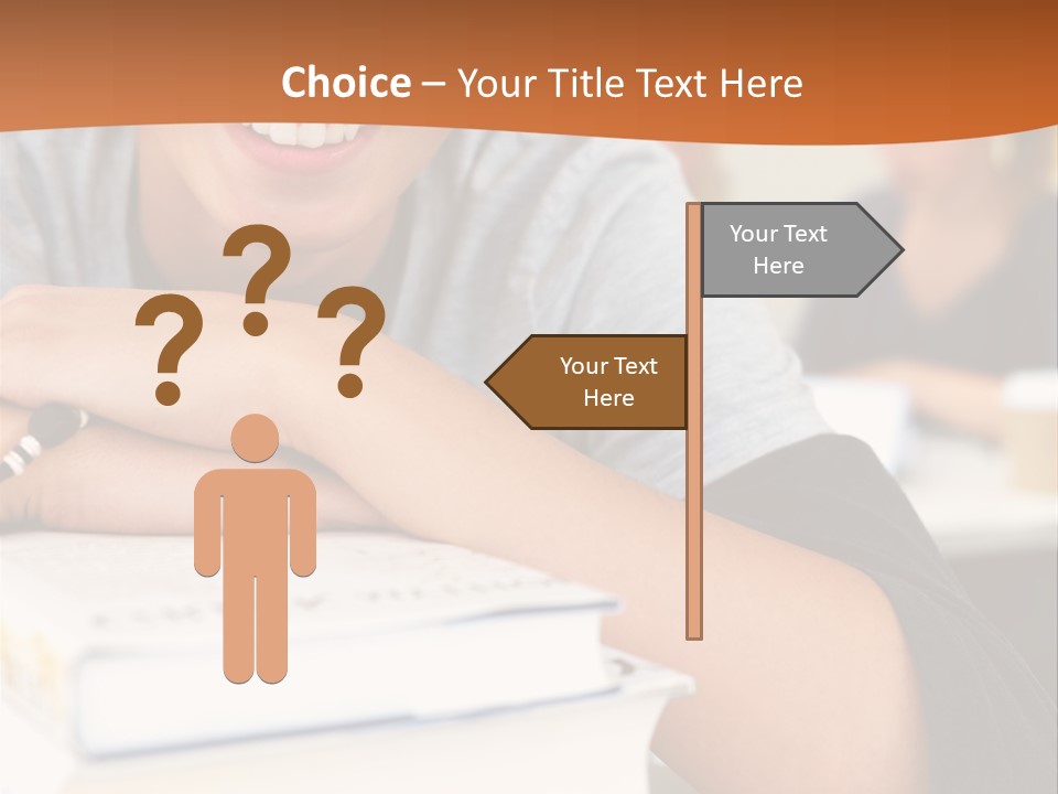 Little Boy Hard At Work PowerPoint Template