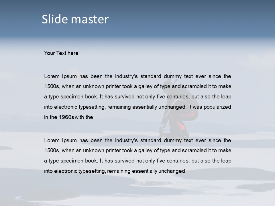 Flight Of Snowboarder PowerPoint Template