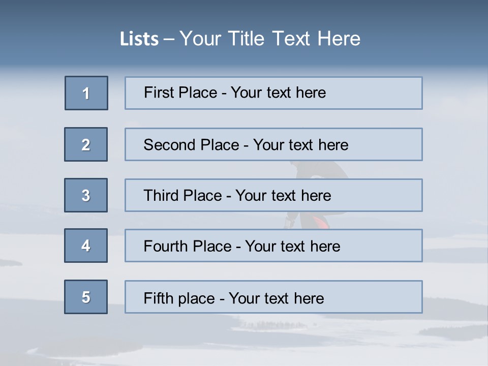 Flight Of Snowboarder PowerPoint Template
