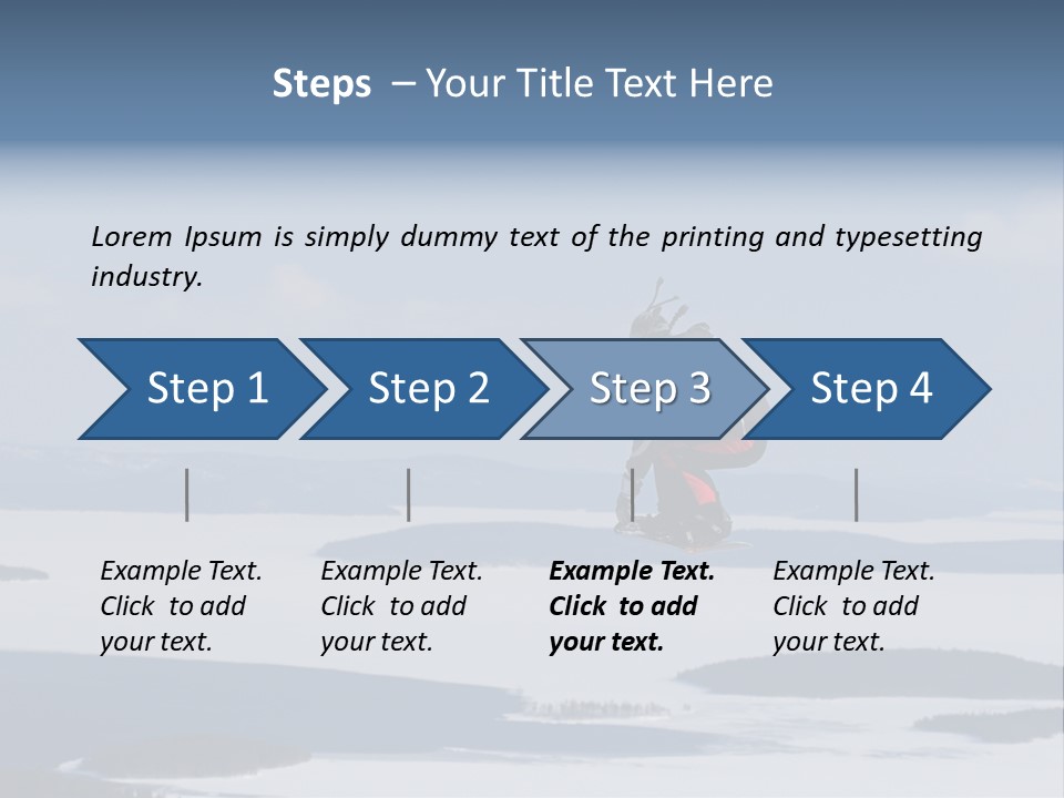 Flight Of Snowboarder PowerPoint Template