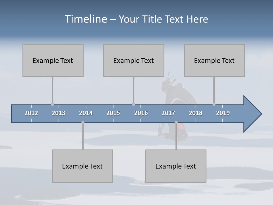 Flight Of Snowboarder PowerPoint Template