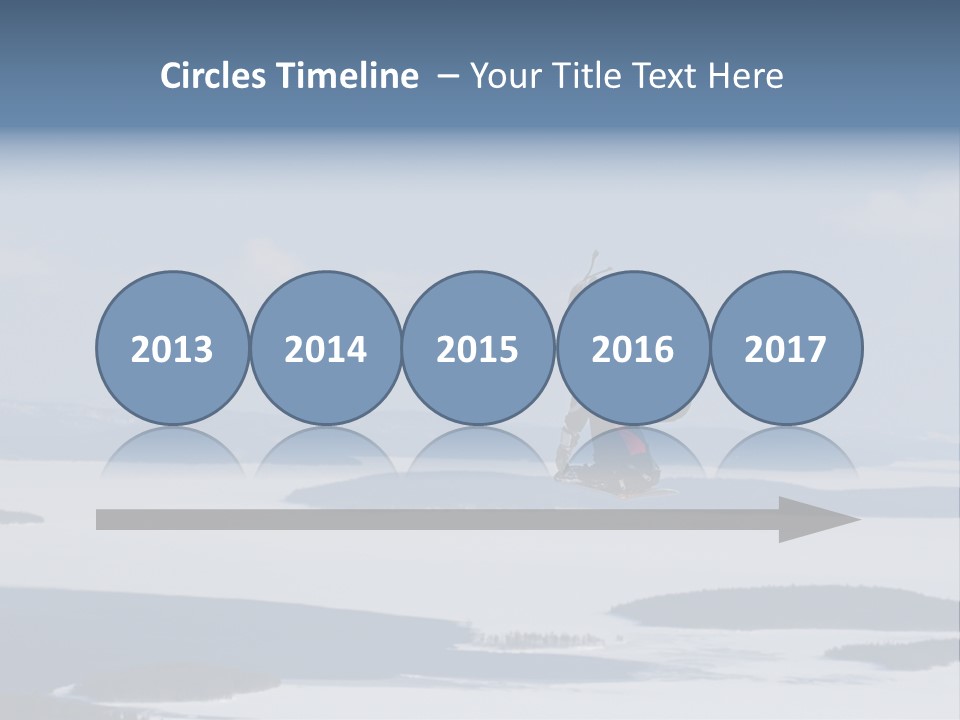 Flight Of Snowboarder PowerPoint Template