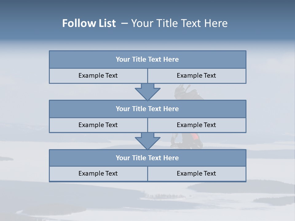 Flight Of Snowboarder PowerPoint Template