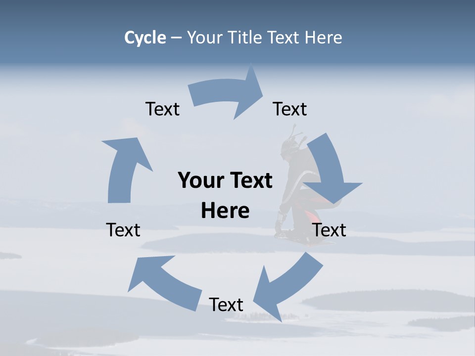 Flight Of Snowboarder PowerPoint Template
