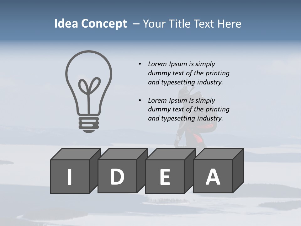 Flight Of Snowboarder PowerPoint Template