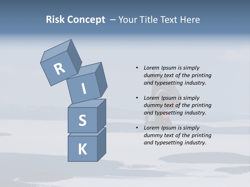 Flight Of Snowboarder PowerPoint Template