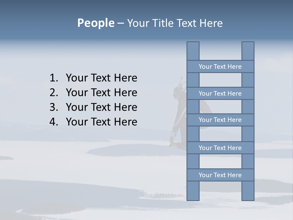Flight Of Snowboarder PowerPoint Template