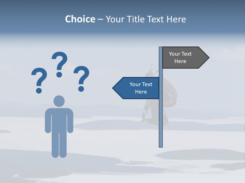 Flight Of Snowboarder PowerPoint Template