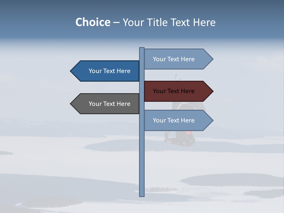 Flight Of Snowboarder PowerPoint Template