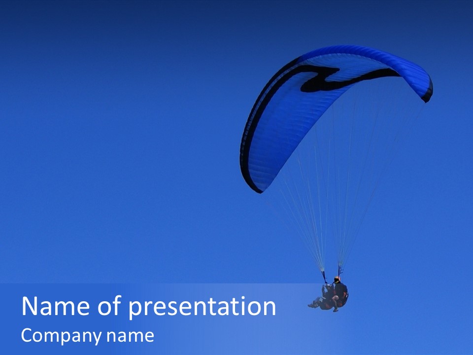 A Tandem Paraglide Flight. PowerPoint Template