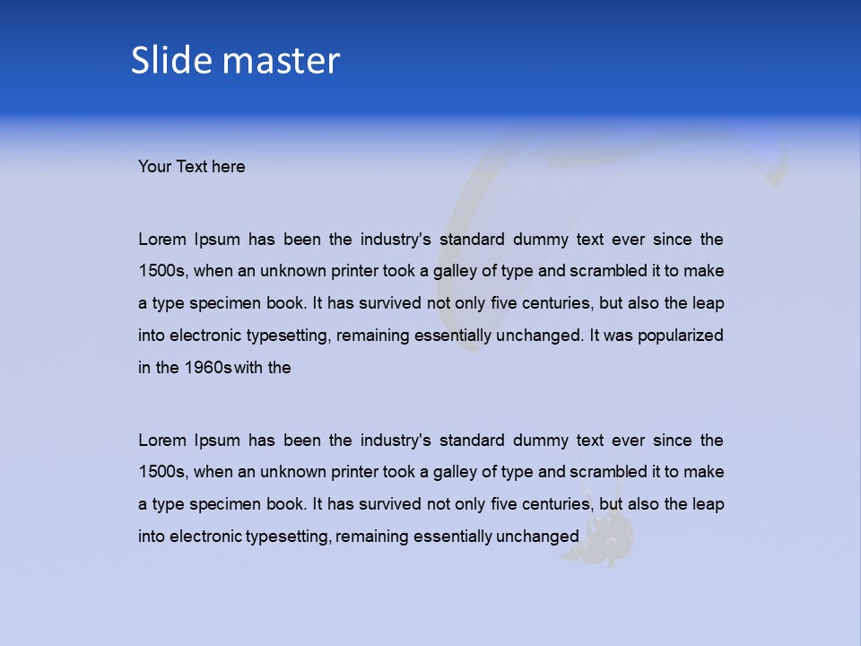 A Tandem Paraglide Flight. PowerPoint Template