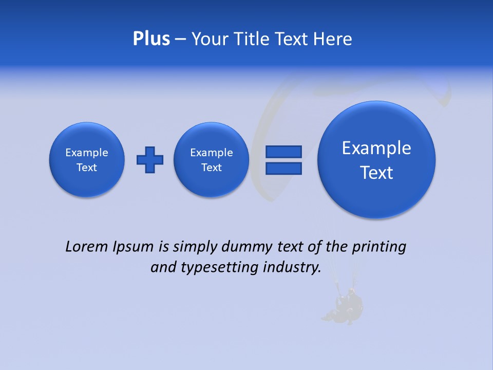 A Tandem Paraglide Flight. PowerPoint Template