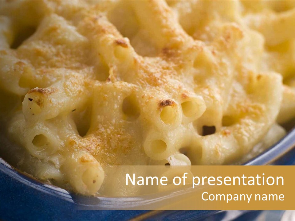 Dish Of Macaroni Cheese PowerPoint Template