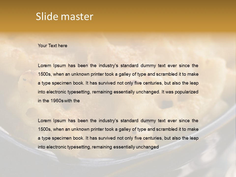 Dish Of Macaroni Cheese PowerPoint Template