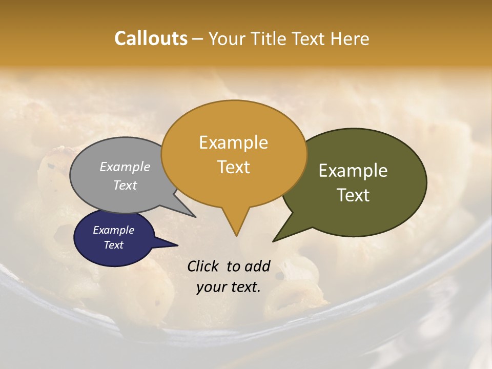 Dish Of Macaroni Cheese PowerPoint Template