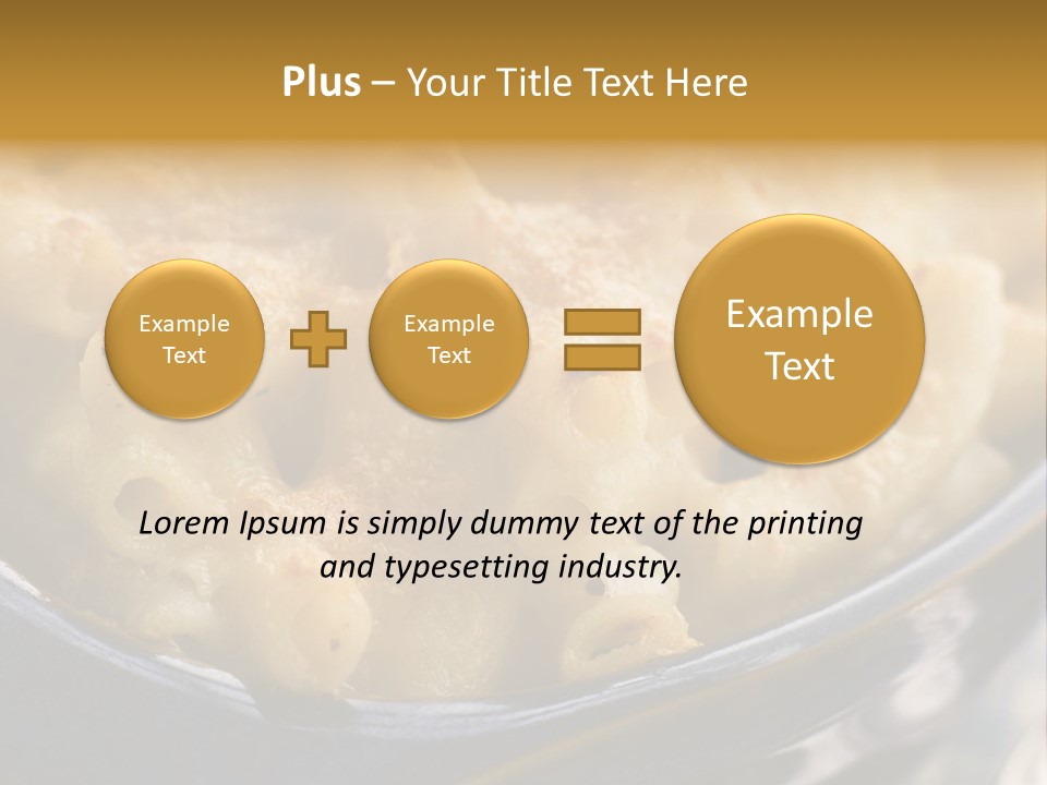Dish Of Macaroni Cheese PowerPoint Template