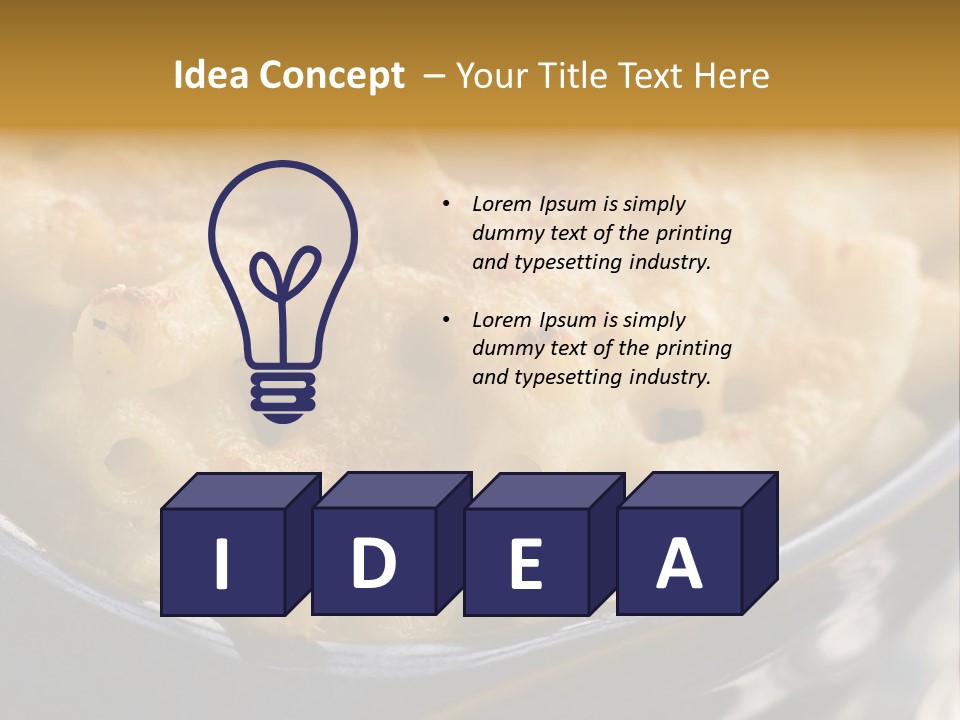 Dish Of Macaroni Cheese PowerPoint Template