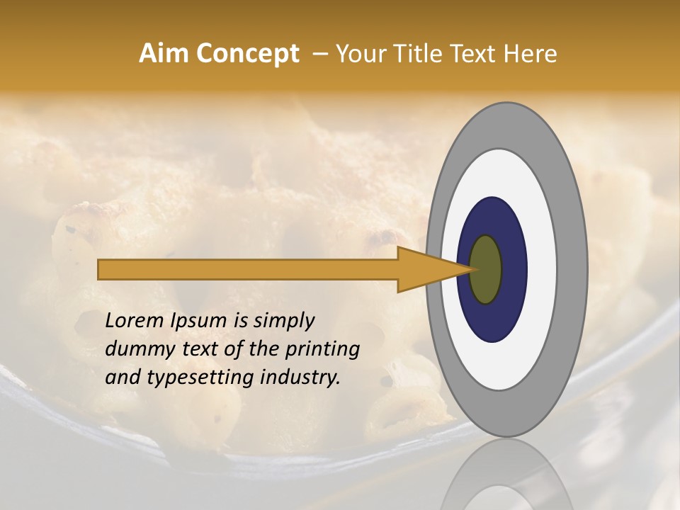 Dish Of Macaroni Cheese PowerPoint Template