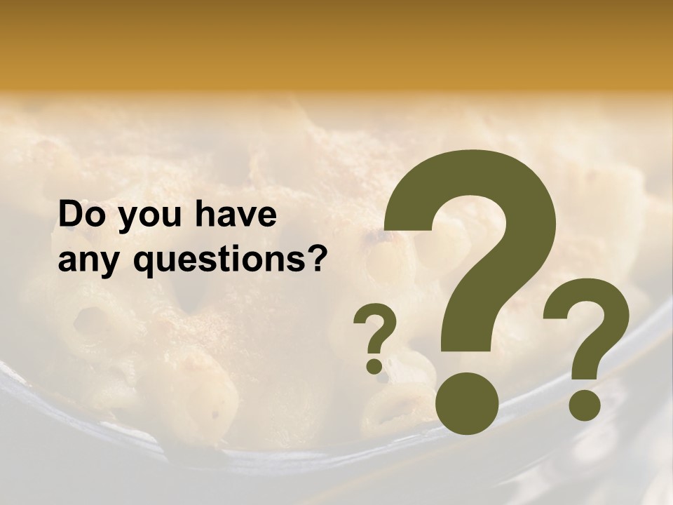 Dish Of Macaroni Cheese PowerPoint Template