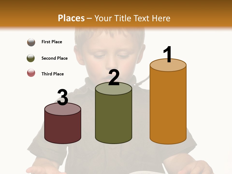 Little Boy Hard At Work PowerPoint Template